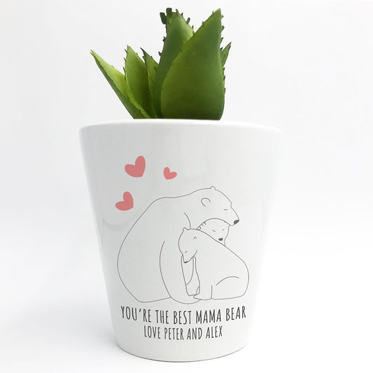 THE BEST MAMA BEAR PERSONALISED MINI PLANT POT Plant Pots from Eleanoras