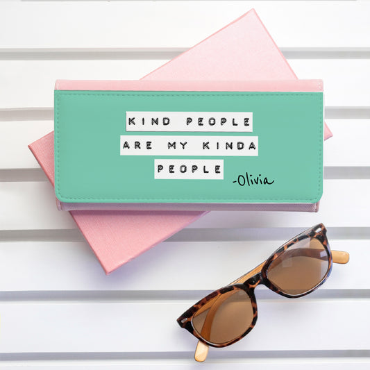 Kind People (Green) Pink Wallet BAGS & PURSES from Eleanoras