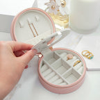 Eleanoras Blush Pink Round Jewellery Case Jewellery Storage