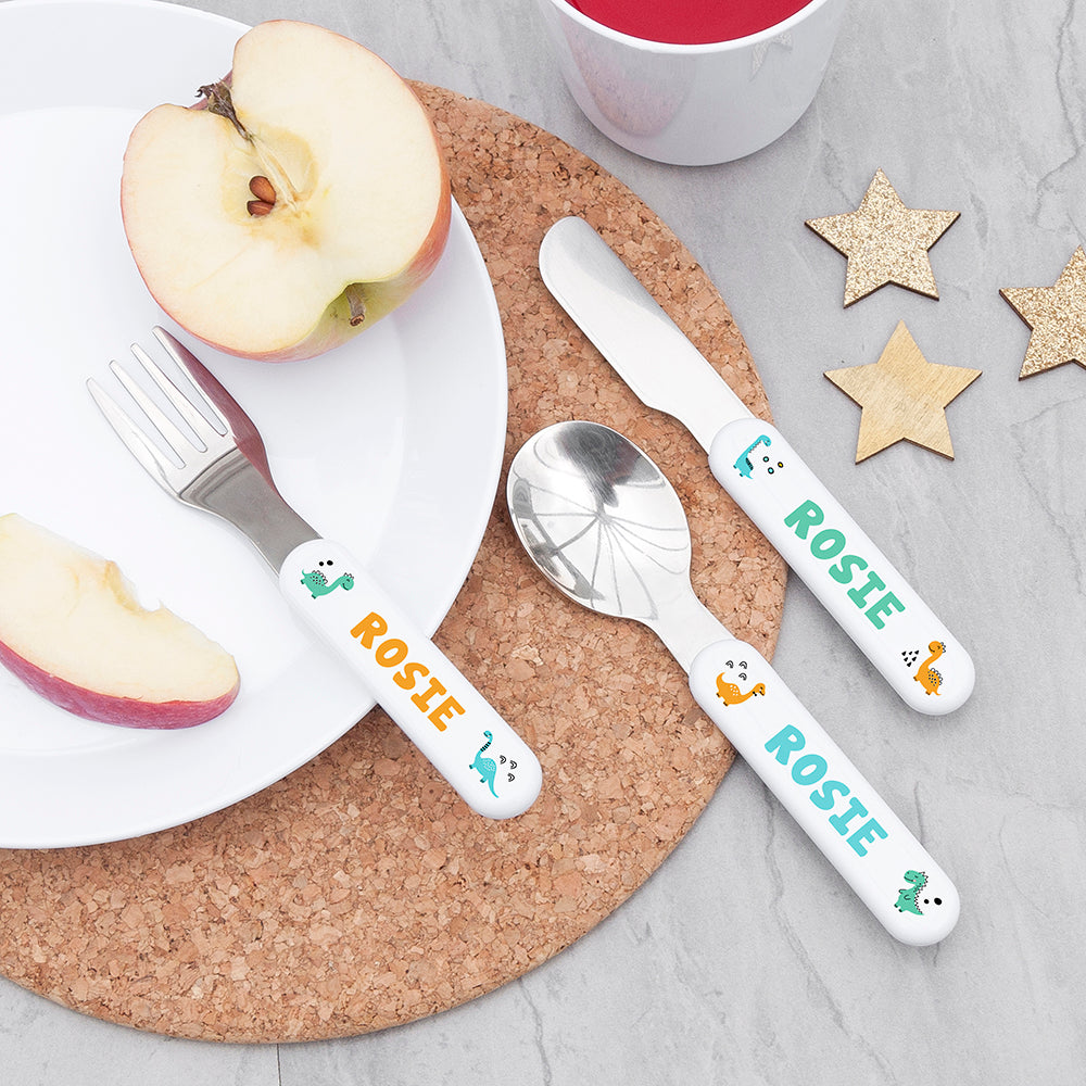 Dinosaur Personalised Cutlery Set