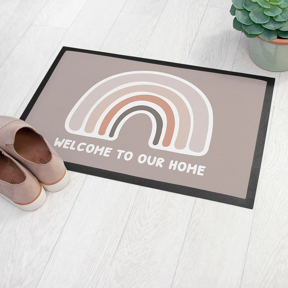 Eleanoras Personalised Neutral Rainbow Doormat Doormats