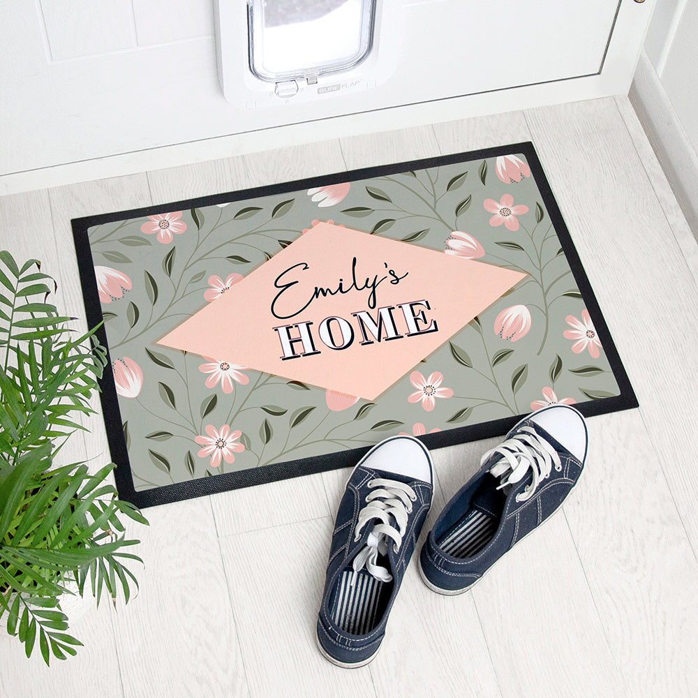 Eleanoras Personalised Spring Blossoms Doormat Doormats