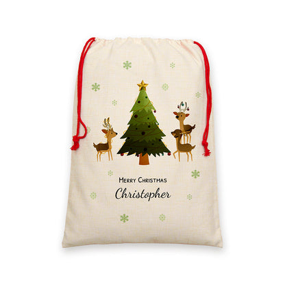 REINDEER FAMILY PERSONALISED CHRISTMAS SACK