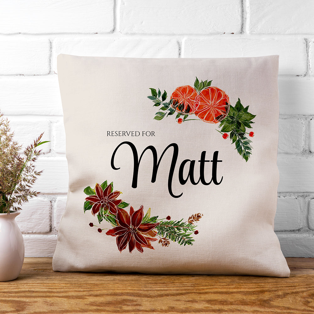 Eleanoras Personalised Floral Reserved for Cushion Cover Cushions & Covers