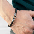 Eleanoras Men's Infinity Knot Personalised Leather Bracelet Jewellery