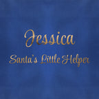 Eleanoras Personalised Santas Little Helper Blue Apron Aprons