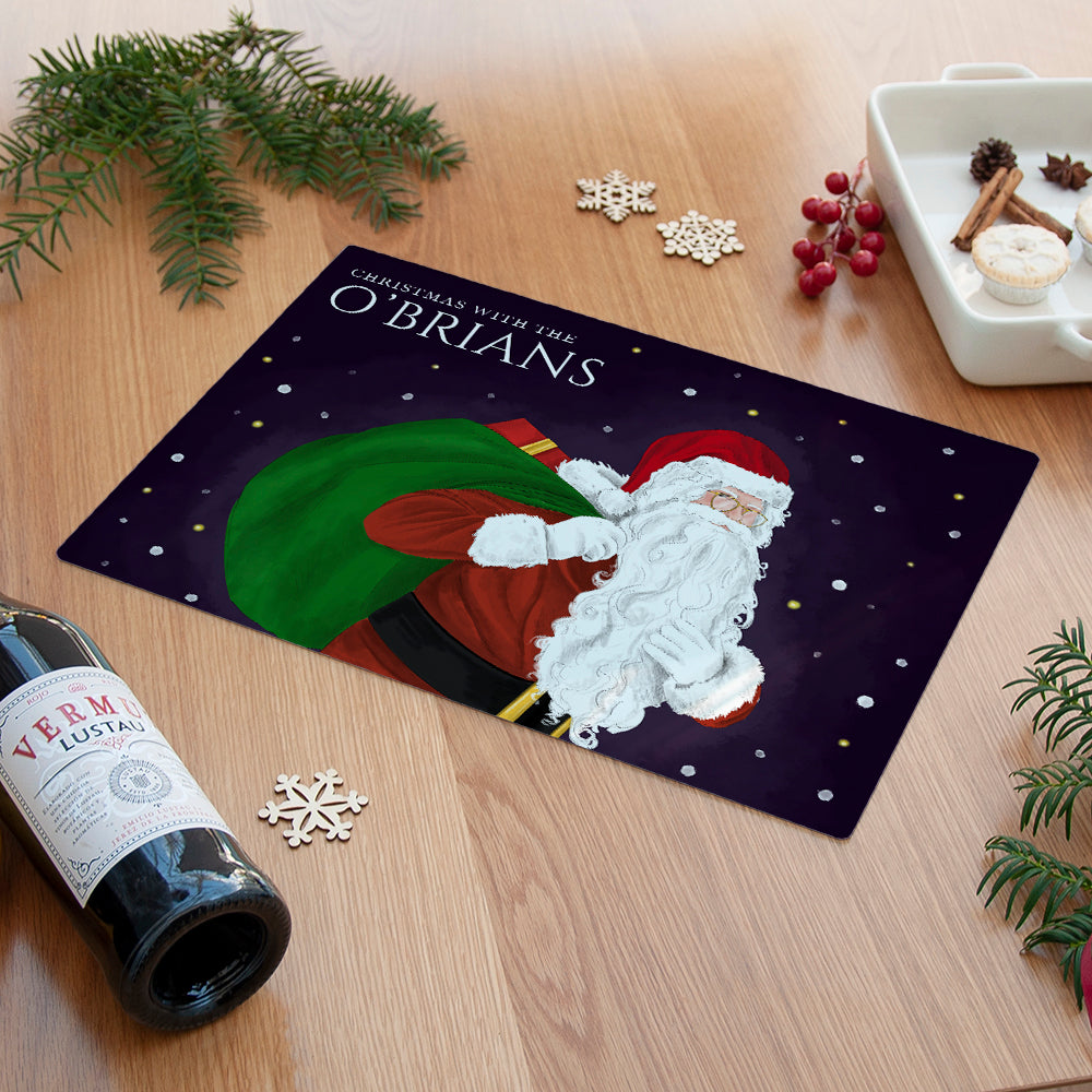 Eleanoras TRADITIONAL SANTA PERSONALISED CHOPPING BOARD Chopping Boards