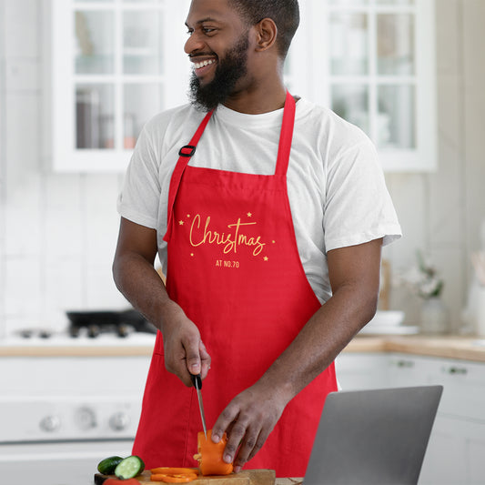 Eleanoras CHRISTMAS AT NUMBER PERSONALISED LINEN APRON Aprons