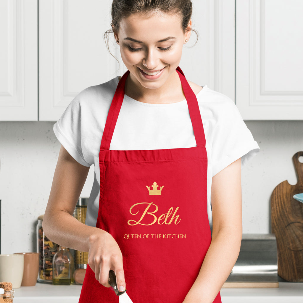 Eleanoras Personalised Contemporary Queen of the Kitchen Apron Aprons