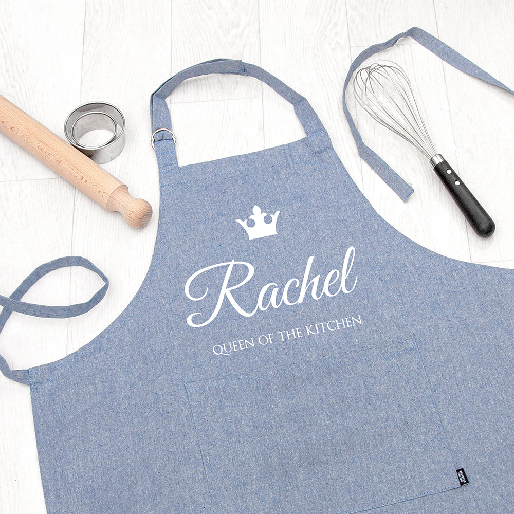 Eleanoras Personalised Contemporary Queen of the Kitchen Apron Aprons