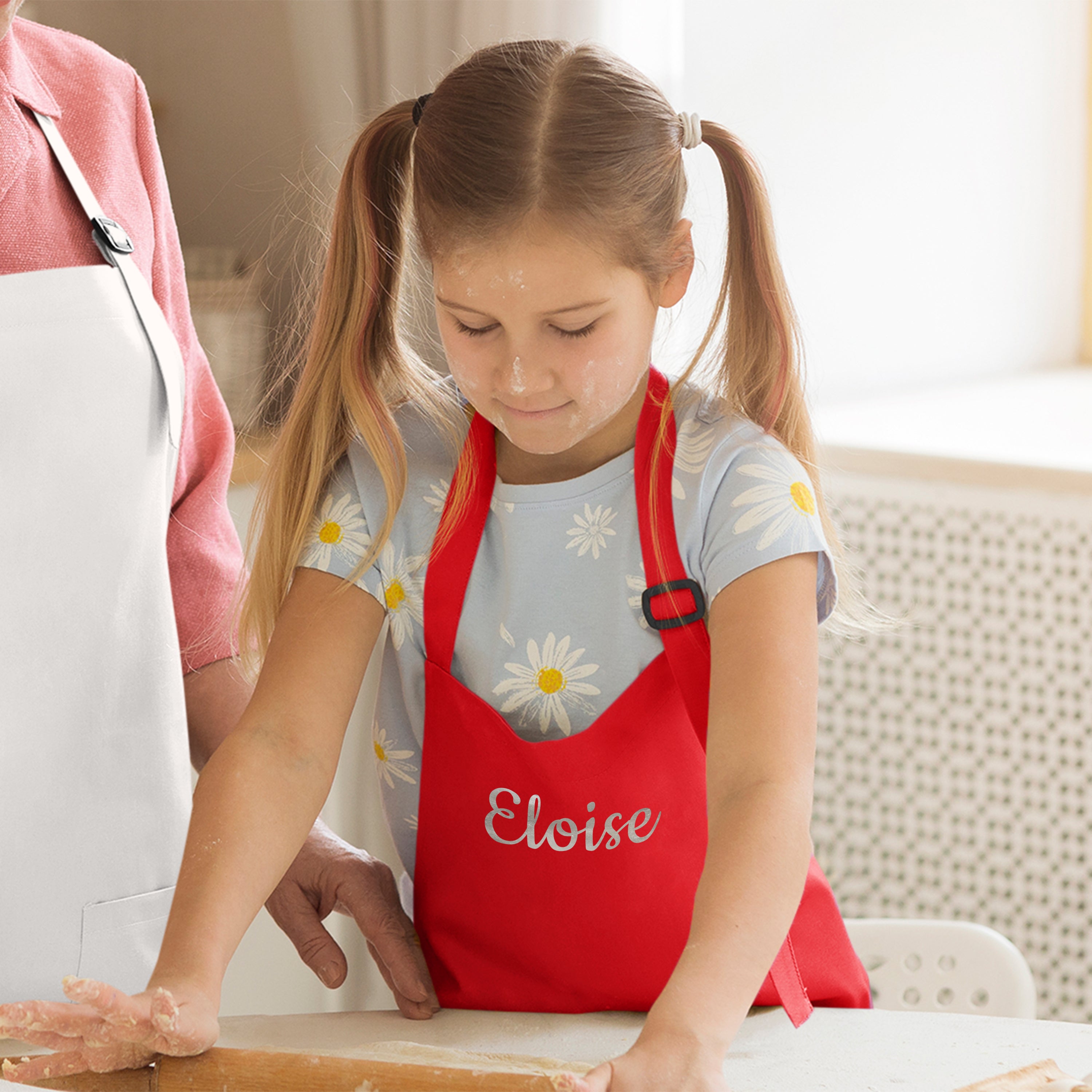 Eleanoras Personalised Children's Red Waterproof Apron Aprons