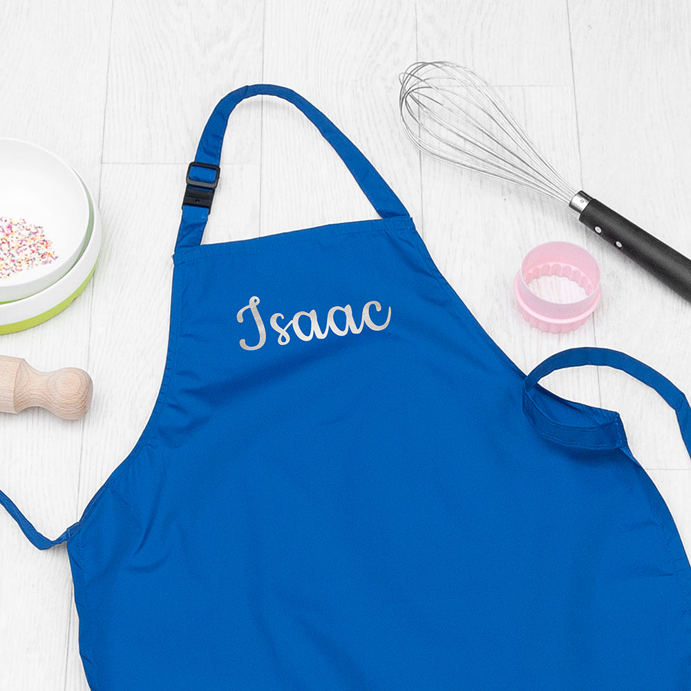 Eleanoras Personalised Children's Blue Waterproof Apron Aprons