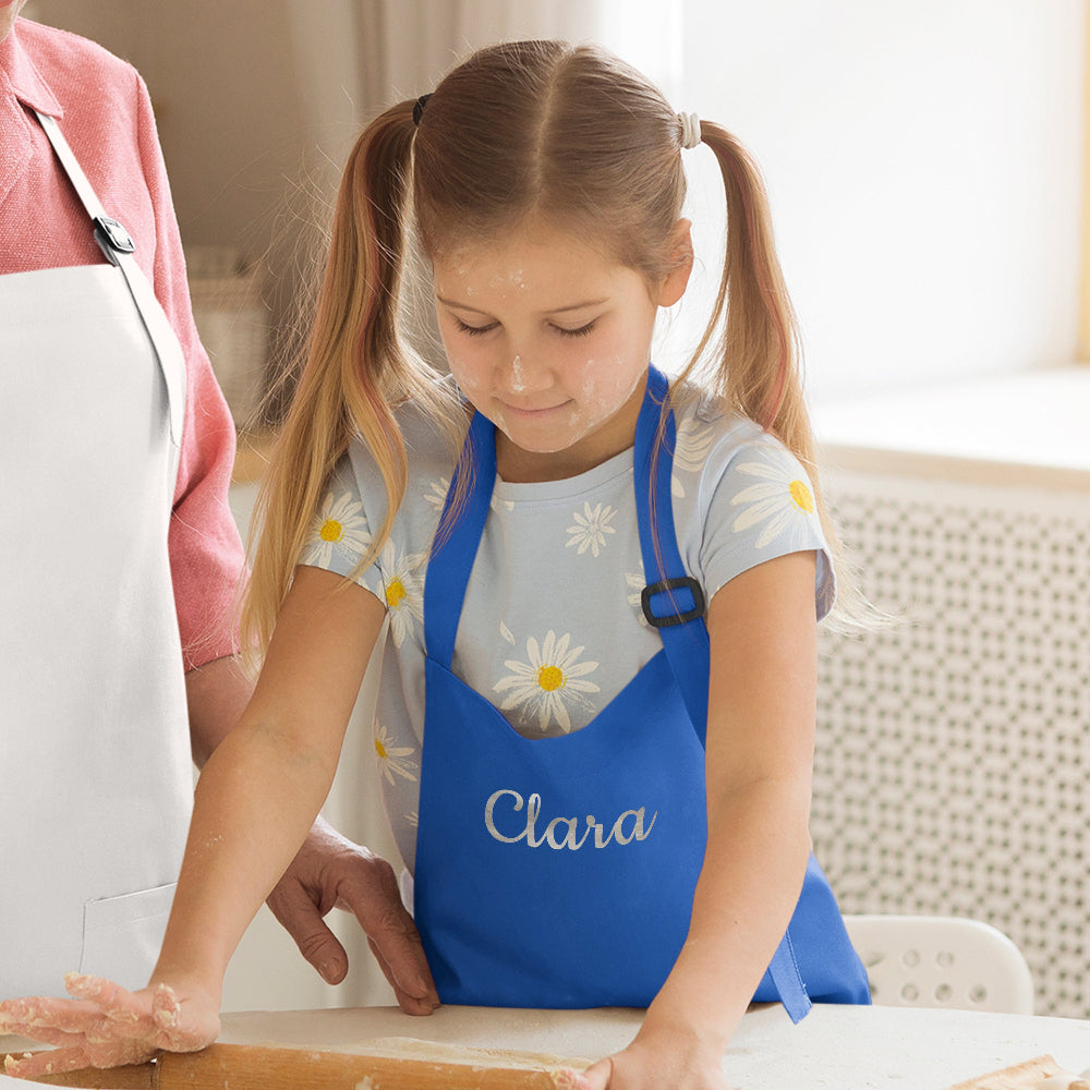 Eleanoras Personalised Children's Blue Waterproof Apron Aprons