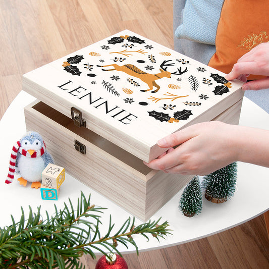 SCANDI DEER PERSONALISED CHRISTMAS EVE BOX