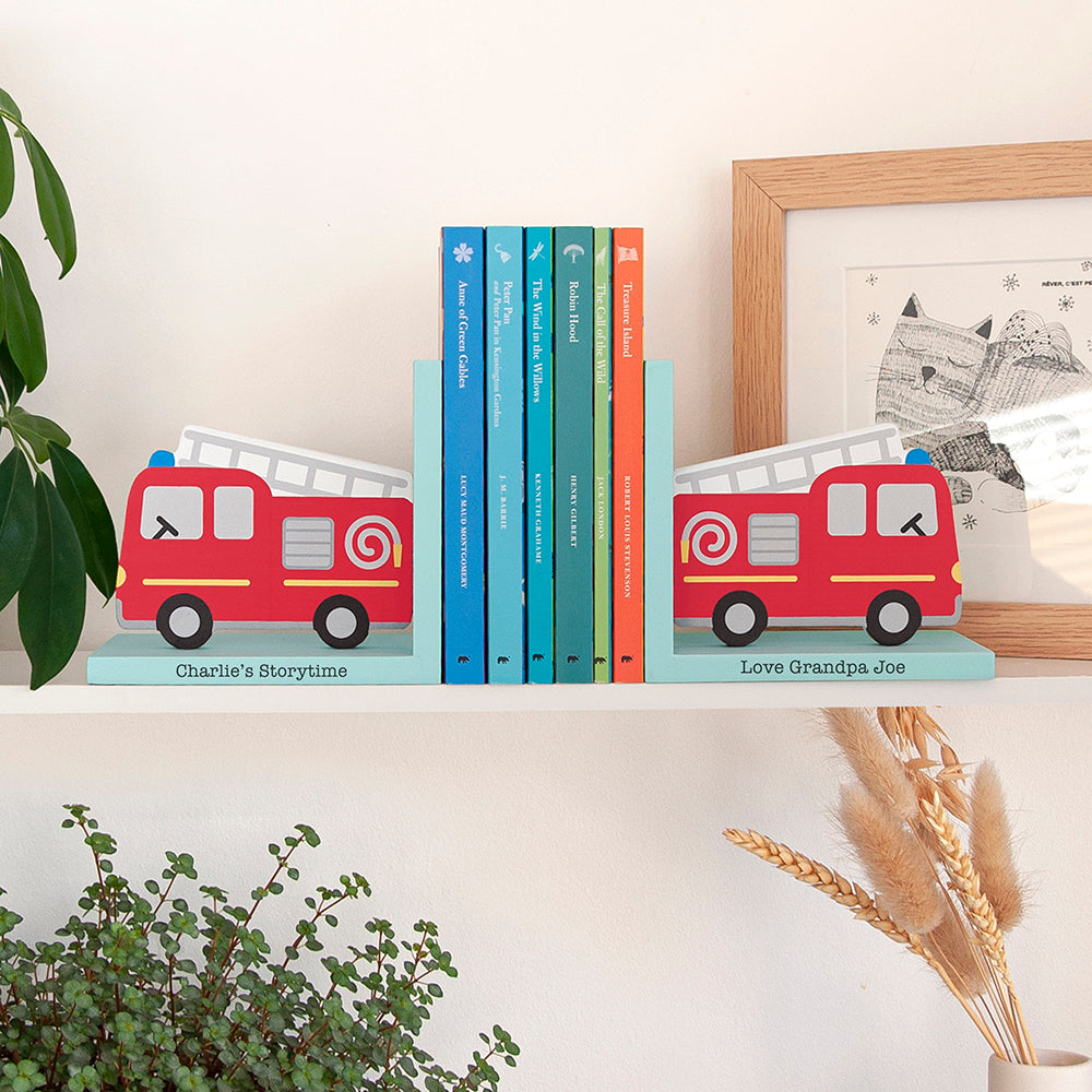 Eleanoras Fire Engine Bookends 