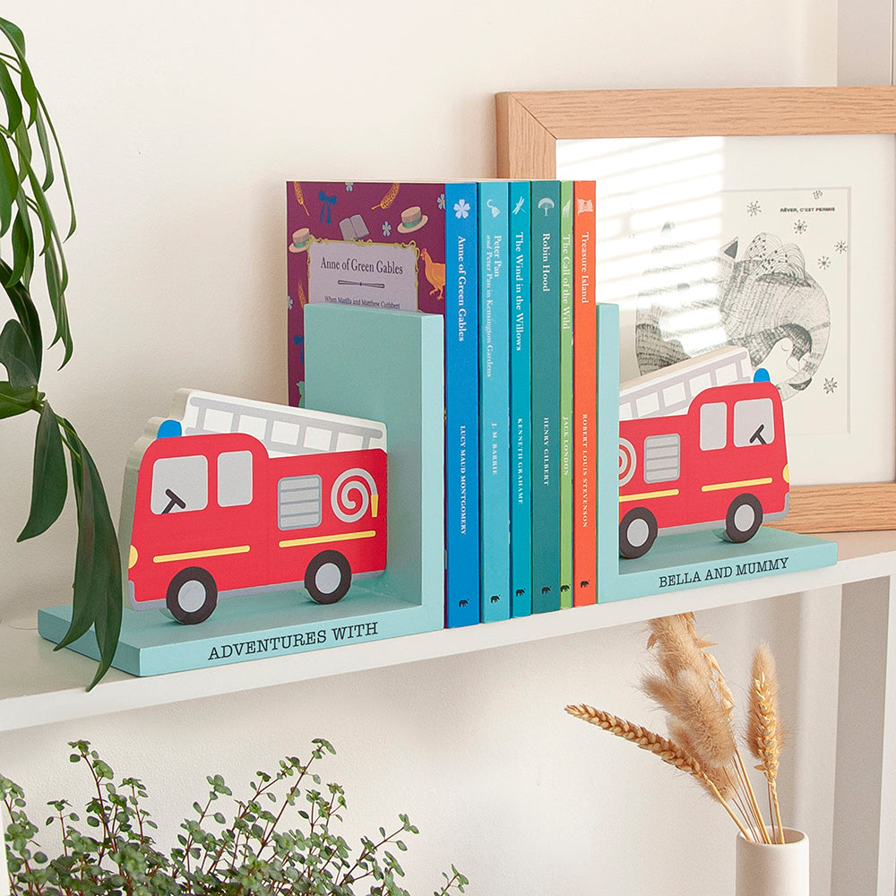 Eleanoras Fire Engine Bookends 