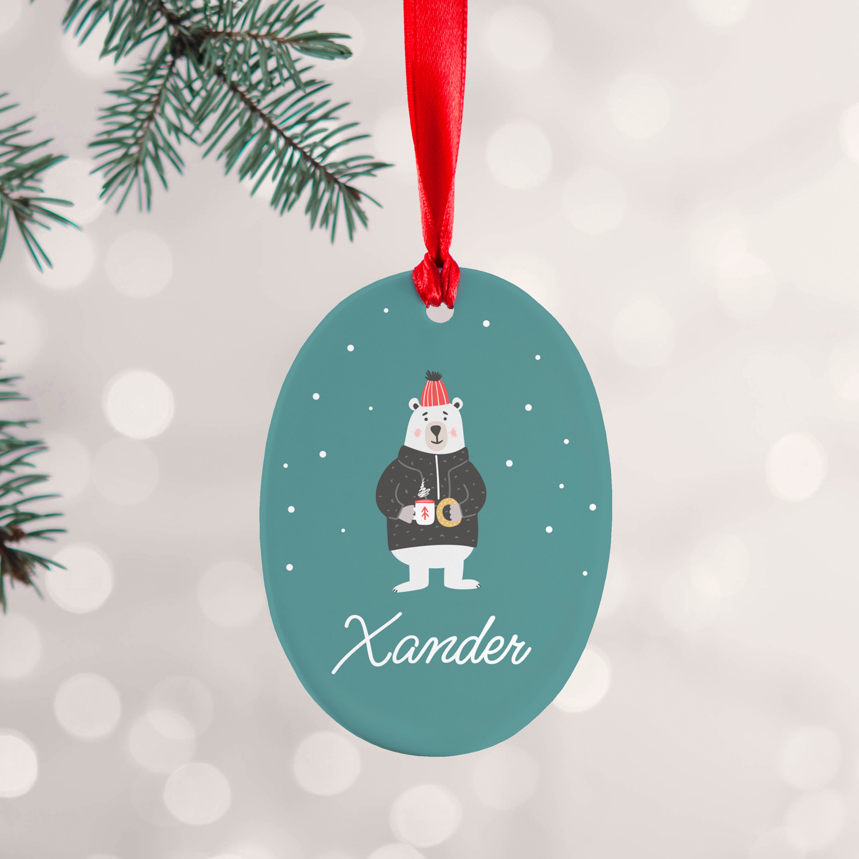 Eleanoras Personalised Polar Bear Decoration Christmas Baubles & Decorations