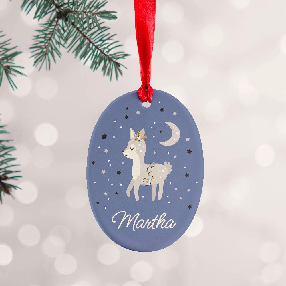 Eleanoras MOONLIT FAWN PERSONALISED DECORATION Christmas Baubles & Decorations