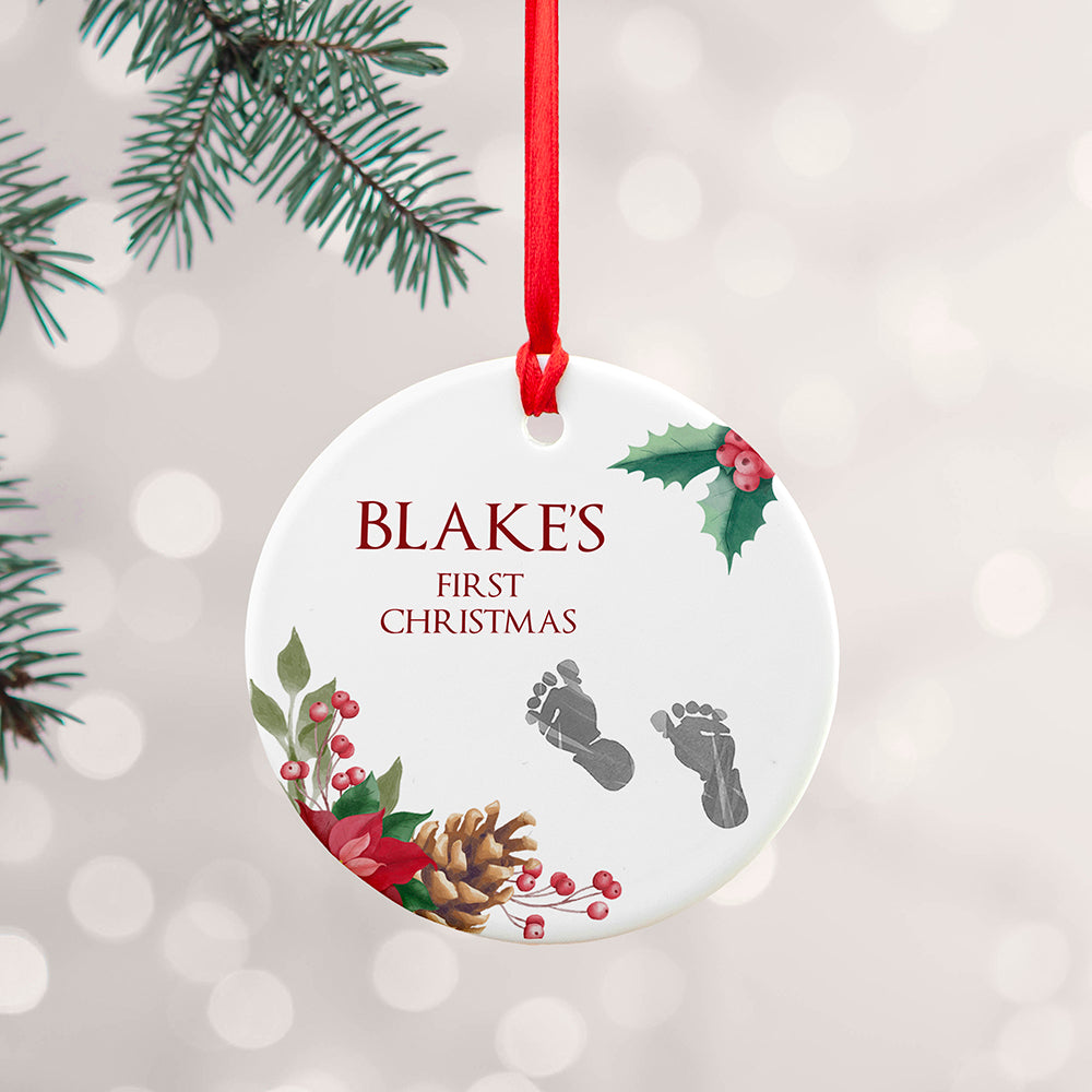 Eleanoras BABY'S  FIRST CHRISTMAS PERSONALISED ORNAMENT Baubles