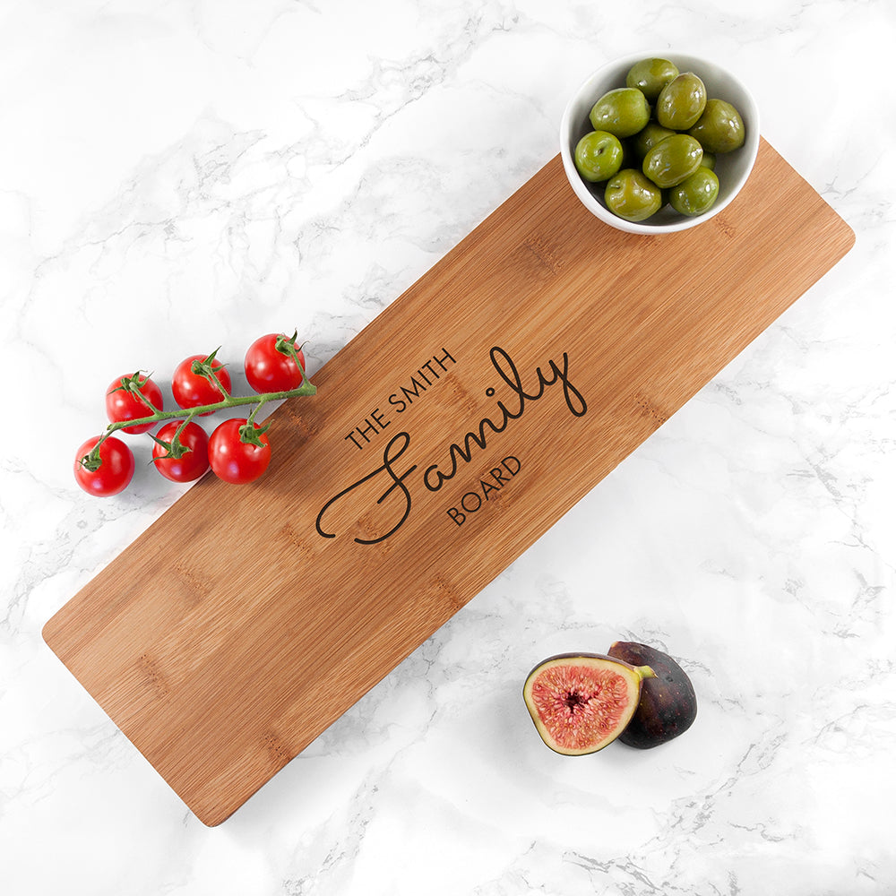Personalised Bamboo Family Serving Board  from Eleanoras