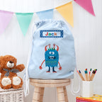 Eleanoras Personalised Little Monster PE Kit Bag PE Kit Bags