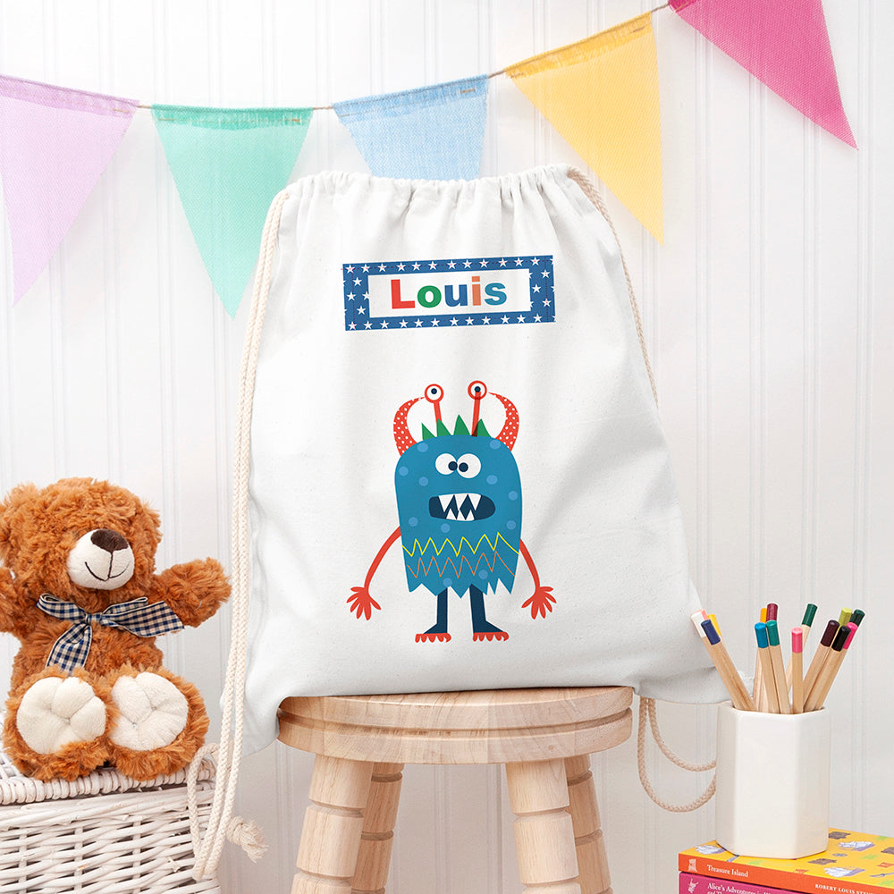 Eleanoras Personalised Little Monster PE Kit Bag PE Kit Bags