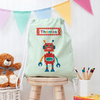 Eleanoras Personalised Robot PE Kit Bag PE Kit Bags