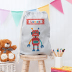Eleanoras Personalised Robot PE Kit Bag PE Kit Bags