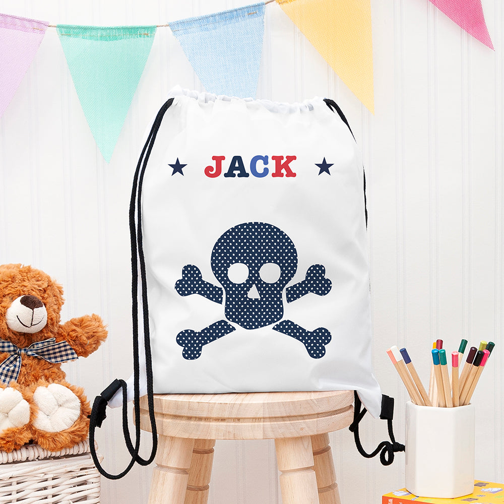 Eleanoras Personalised Skull Waterproof swim Bag Swim / Kit Bags