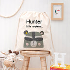 Eleanoras Personalised Raccoon Cotton Nursery Bag 