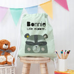 Eleanoras Personalised Raccoon Cotton Nursery Bag 