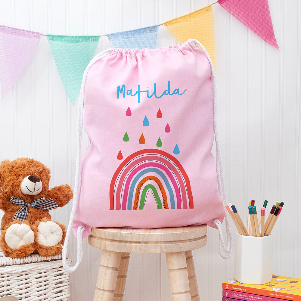 Eleanoras Personalised Rainbow PE Kit Bag PE Kit Bags