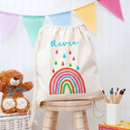Eleanoras Personalised Rainbow PE Kit Bag PE Kit Bags