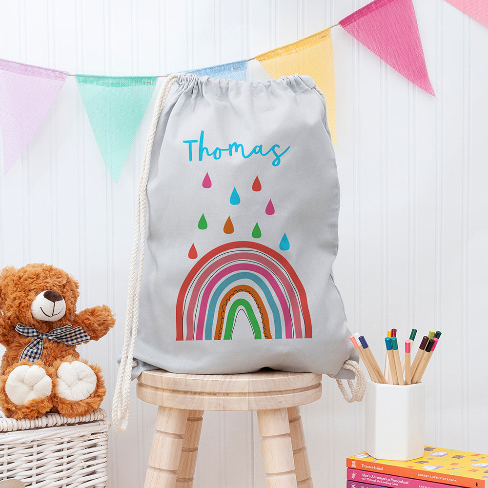 Eleanoras Personalised Children's Rainbow P.E Kit Bag KIT BAGS