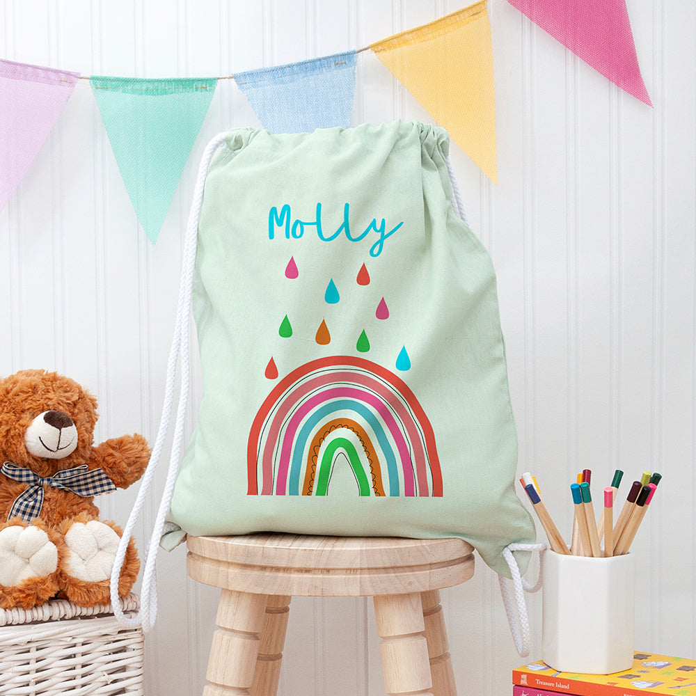 Eleanoras Personalised Children's Rainbow P.E Kit Bag KIT BAGS