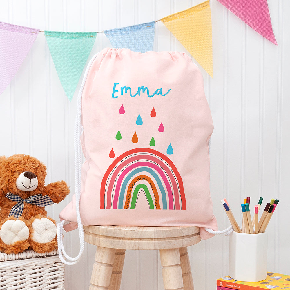 Eleanoras Personalised Children's Rainbow P.E Kit Bag KIT BAGS