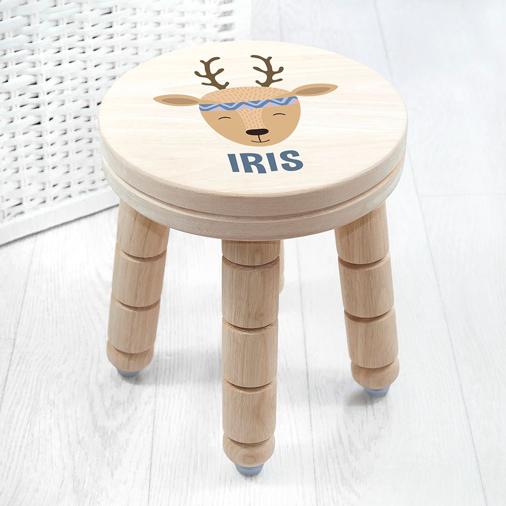 Eleanoras Personalised Cute Deer Stool Kids Stools