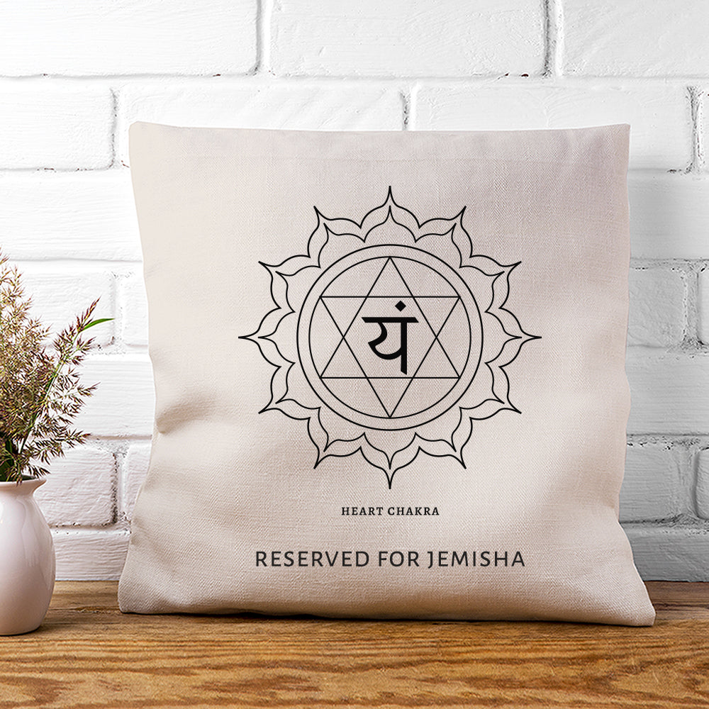 Eleanoras Personalised Diwali Heart Chakra Cushion Cover Cushions & Covers