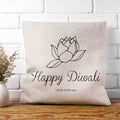 Eleanoras Personalised Diwali Lotus Cushion Cover Cushions & Covers