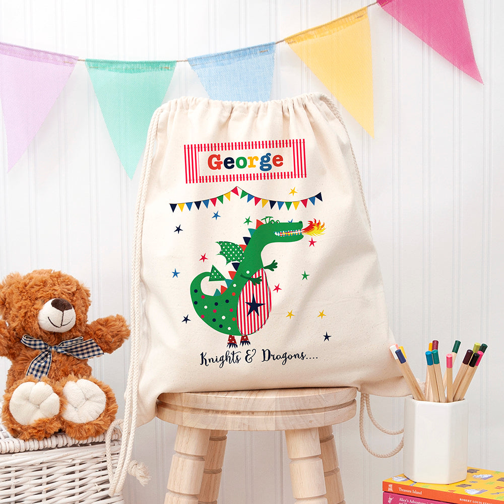 Eleanoras Personalised Dragon PE Kit Bag PE Kit Bags