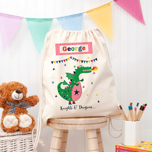 Eleanoras Personalised Dragon PE Kit Bag KIT BAGS