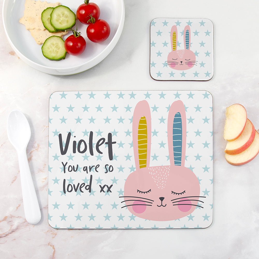 Eleanoras Bunny Rabbit Personalised Placemat Set 