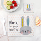 Eleanoras Bunny Rabbit Personalised Placemat Set 