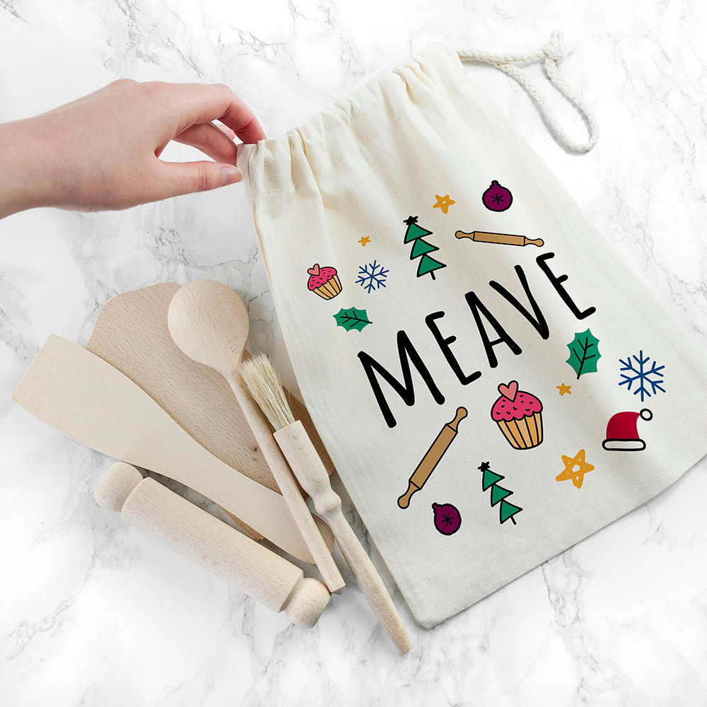 Eleanoras KIDS FESTIVE PERSONALISED BAKING SET Utensils