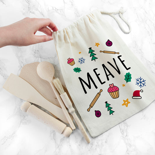 Eleanoras KIDS FESTIVE PERSONALISED BAKING SET Utensils