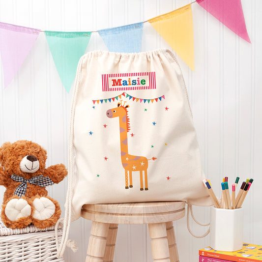 Eleanoras Giraffe Personalised Cotton Nursery Bag Accessories