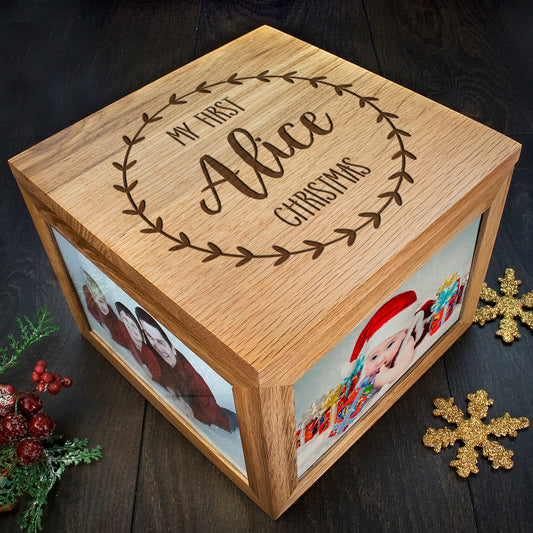 Eleanoras BABY'S FIRST CHRISTMAS PERSONALISED MEMORY BOX 