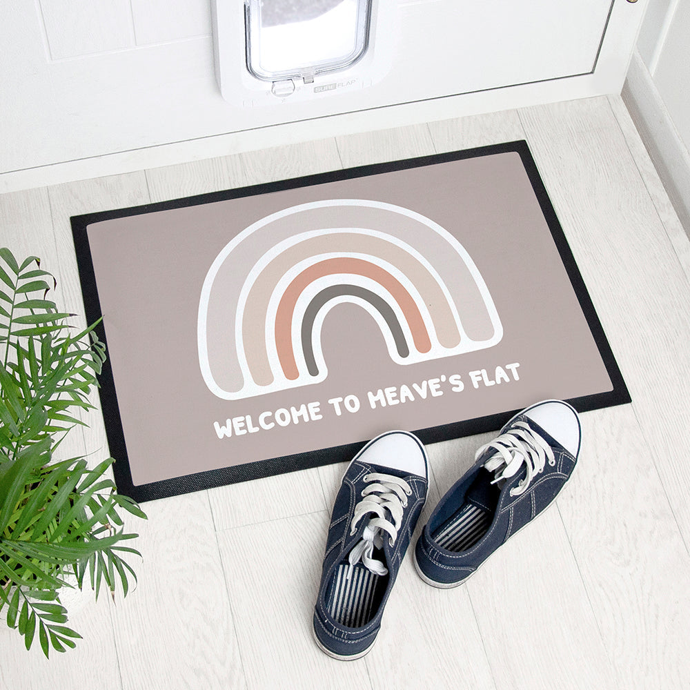Eleanoras Personalised Neutral Rainbow Doormat Doormats