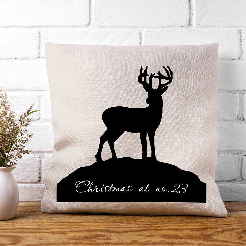 Eleanoras Reindeer Silhouette Personalised Cushion Cover Cushions & Covers