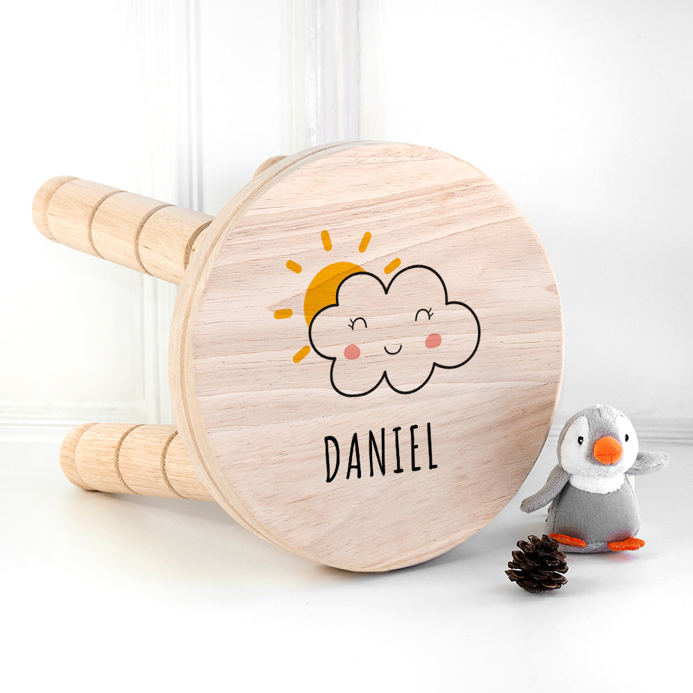 Eleanoras SMILING CLOUD PERSONALISED KIDS STOOL KIDS STOOLS